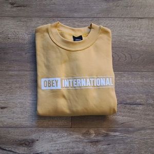 OBEY yellow pullover sweater